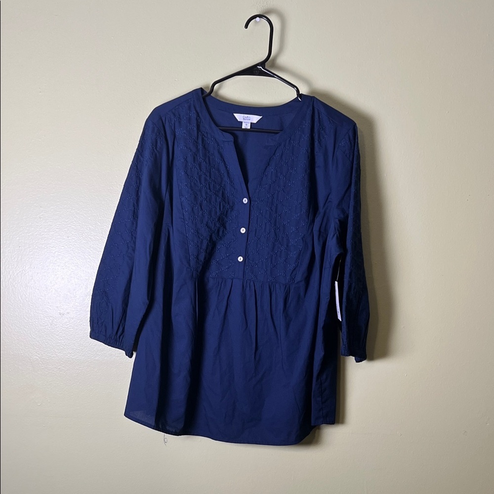 Croft & Barrow Deep Blue Blouse